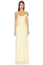 view 1 of 3 Draped Gown in Lemon
