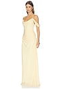 view 2 of 3 Draped Gown in Lemon
