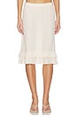 view 1 of 6 Frill Midi Skirt in Ivory
