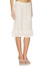 view 2 of 6 Frill Midi Skirt in Ivory