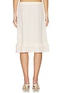 view 4 of 6 Frill Midi Skirt in Ivory