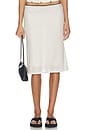 view 1 of 6 Mesh Midi Skirt in Ivory Polka