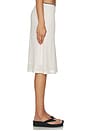 view 3 of 6 Mesh Midi Skirt in Ivory Polka