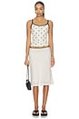view 5 of 6 Mesh Midi Skirt in Ivory Polka