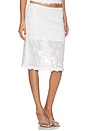 view 2 of 6 FALDA MESH MIDI  in White Sequin