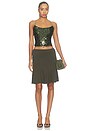 view 5 of 5 Backless Top in Forest Green Sequin