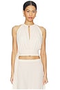 view 1 of 4 Draped Halter Top in Ivory