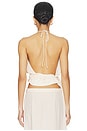 view 3 of 4 Draped Halter Top in Ivory