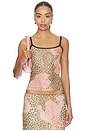 view 1 of 4 MESH CAMISOLE トップ in Leopard