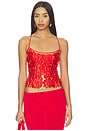 view 1 of 6 Backless Top in Burnt Orange Sequin