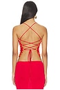 view 3 of 6 Backless Top in Burnt Orange Sequin