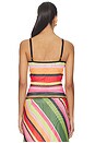 view 3 of 4 Mesh Camisole Top in Emerald Stripe