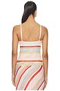 view 3 of 4 Mesh Camisole Top in Blush Stripe