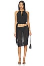 view 1 of 3 Draped Halter Top in Black