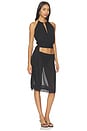 view 2 of 3 Draped Halter Top in Black