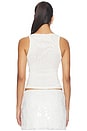 view 4 of 5 Mesh Tank Top in White Sequin