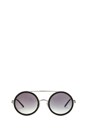 view 1 of 3 Winona Circle Frame Sunglasses in Silver w/ Black in Silver & Black