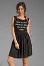 view 1 of 5 Pizza Party Baby Doll Dress in Clean Black