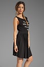 view 3 of 5 Pizza Party Baby Doll Dress in Clean Black