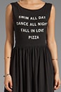 view 5 of 5 Pizza Party Baby Doll Dress in Clean Black