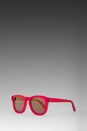 view 2 of 3 Couture Classic Fox Deluxe Sunglasses en Candy Red/Blue Mirror in Candy Red & Blue Mirror