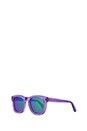 view 2 of 3 Classic Fox Deluxe Sunglasses in Purple/Blue Mirror in Purple & Blue Mirror