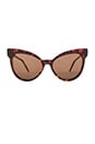 view 1 of 3 LUNETTES DE SOLEIL GRAND DAME in Tokyo Tortoise & Brown Solid