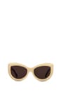 view 1 of 3 The Kitten Sunglasses in Cream/Black/Brown in Cream & Black & Brown