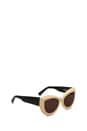view 2 of 3 The Kitten Sunglasses in Cream/Black/Brown in Cream & Black & Brown