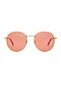 view 1 of 3 Dakota Deluxe Sunglasses in Antique Gold Tokyo Tortoise & Pink Mirror