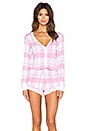 view 1 of 4 Pink Plaid Romper in Pink Plaid