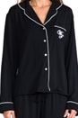 view 4 of 7 Je T'aime & WF Logo Pj Set in Black