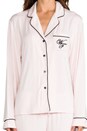 view 4 of 7 Je T'aime & WF Logo Pj Set in Pink