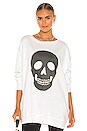 view 1 of 4 Skull Roadtrip Sweatshirt in Clean White
