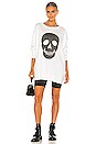 view 4 of 4 Skull Roadtrip Sweatshirt in Clean White