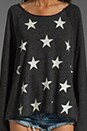 view 4 of 5 Jazzercise Stars Off the Shoulder Sweatshirt in Clean Black