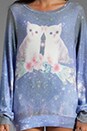 view 3 of 4 Fortunes Fool Space Kitten Baggy Beach Jumper in Multi