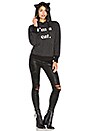 view 5 of 5 SUDADERA IM A CAT in Heather Jet Black