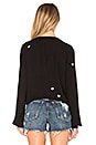 view 3 of 4 BLOUSE À CŒURS BRODÉS ÉPARPILLÉS in Black