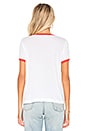 view 3 of 4 Blue Jean Johnny Ringer Tee in Clean White
