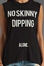 view 4 of 4 No Skinny Dipping Muscle Tank in Clean Black
