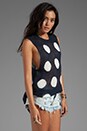view 2 of 5 Polka Dot It Trailer Cut Off Tee in Uniform Navy