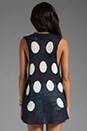 view 3 of 5 Polka Dot It Trailer Cut Off Tee in Uniform Navy
