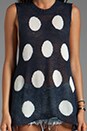 view 4 of 5 Polka Dot It Trailer Cut Off Tee in Uniform Navy