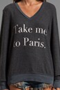view 3 of 3 Take Me To Paris Sweater in Dirty Black