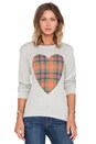 view 1 of 3 TOP MANGA LARGA TARTAN HEART in Morning Mist