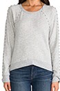 view 4 of 5 Pearl Crop Sweatshirt in Grey Heather