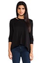 view 1 of 4 Split Neck Sweatshirt in Black