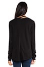 view 3 of 4 Split Neck Sweatshirt in Black