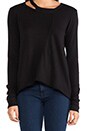 view 4 of 4 Split Neck Sweatshirt in Black